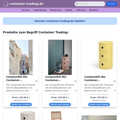 Screenshot container-trading.de