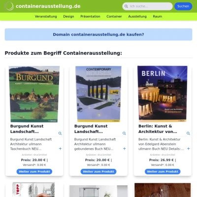 Screenshot containerausstellung.de