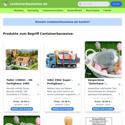 Screenshot containerbauweise.de