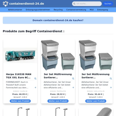 Screenshot containerdienst-24.de