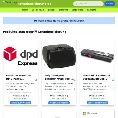 Screenshot containerisierung.de