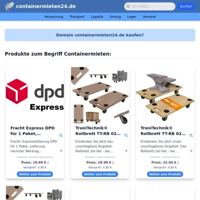 Screenshot containermieten24.de