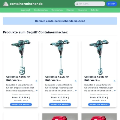 Screenshot containermischer.de