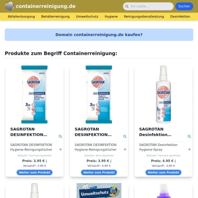 Screenshot containerreinigung.de