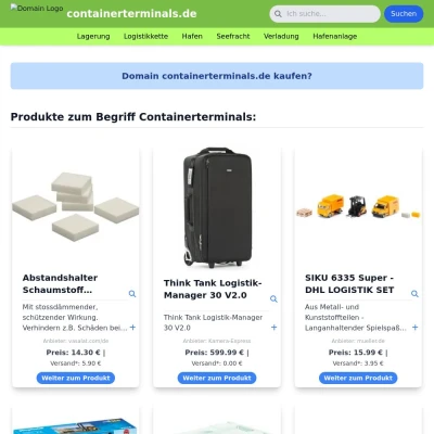 Screenshot containerterminals.de