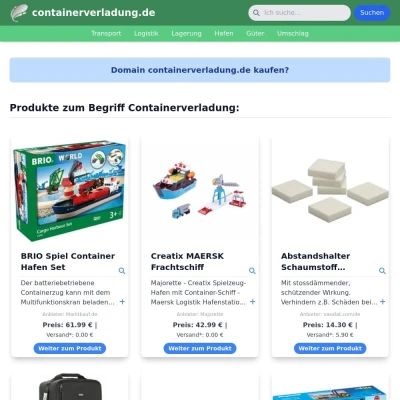 Screenshot containerverladung.de