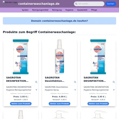 Screenshot containerwaschanlage.de