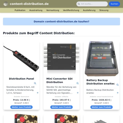 Screenshot content-distribution.de