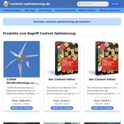 Screenshot content-optimierung.de