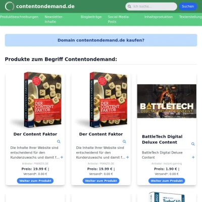 Screenshot contentondemand.de