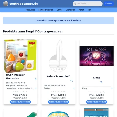 Screenshot contraposaune.de