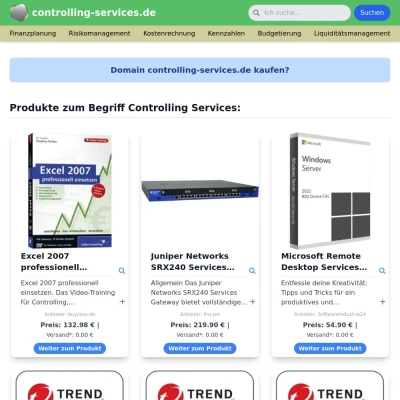 Screenshot controlling-services.de