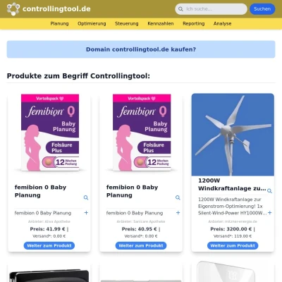 Screenshot controllingtool.de