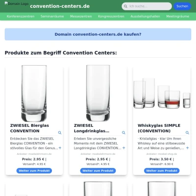 Screenshot convention-centers.de
