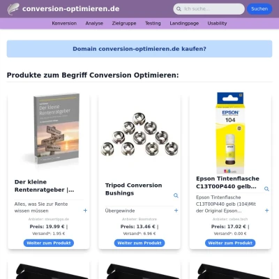 Screenshot conversion-optimieren.de