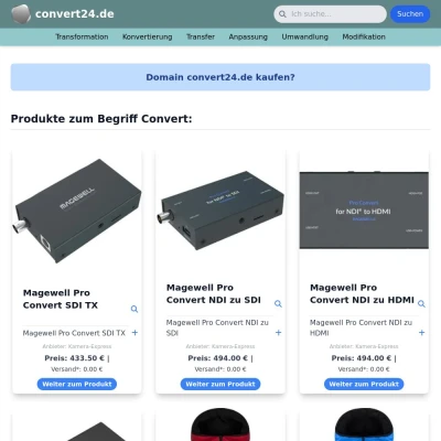 Screenshot convert24.de