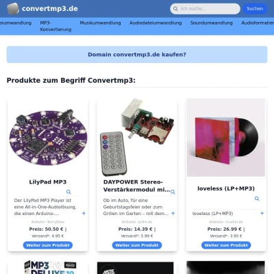 Screenshot convertmp3.de