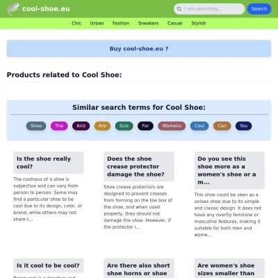 Screenshot cool-shoe.eu