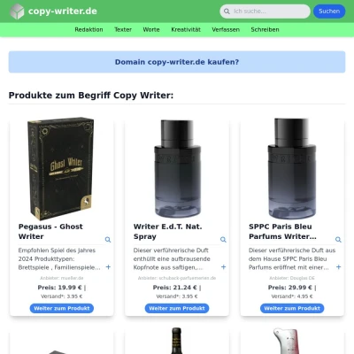 Screenshot copy-writer.de