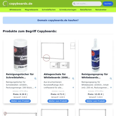 Screenshot copyboards.de