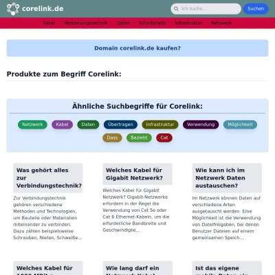 Screenshot corelink.de
