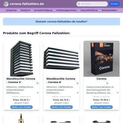 Screenshot corona-fallzahlen.de