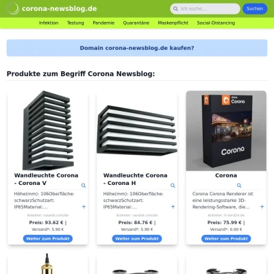 Screenshot corona-newsblog.de