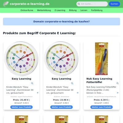 Screenshot corporate-e-learning.de