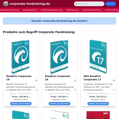 Screenshot corporate-fundraising.de