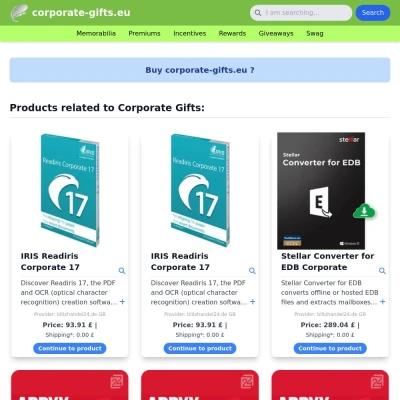 Screenshot corporate-gifts.eu