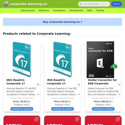 Screenshot corporate-learning.eu