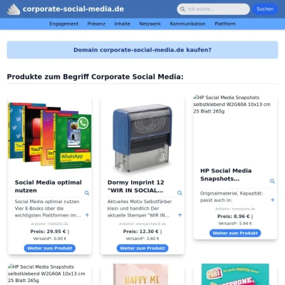 Screenshot corporate-social-media.de