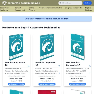 Screenshot corporate-socialmedia.de