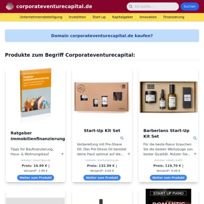 Screenshot corporateventurecapital.de