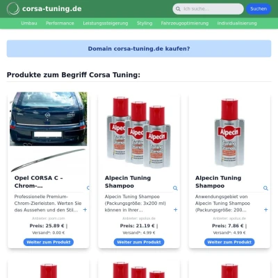 Screenshot corsa-tuning.de
