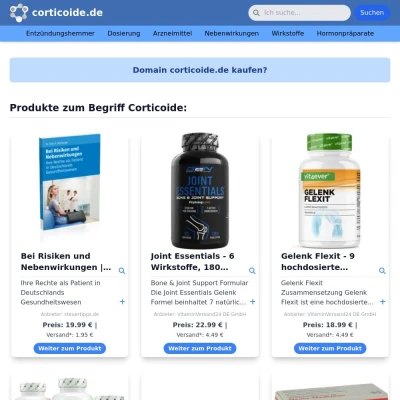 Screenshot corticoide.de