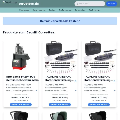 Screenshot corvettes.de