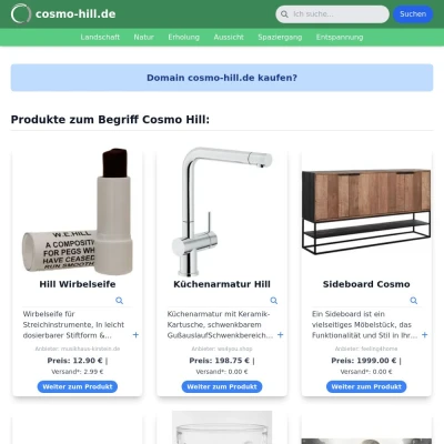 Screenshot cosmo-hill.de