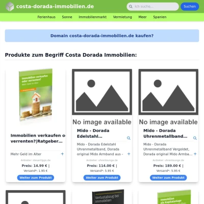 Screenshot costa-dorada-immobilien.de