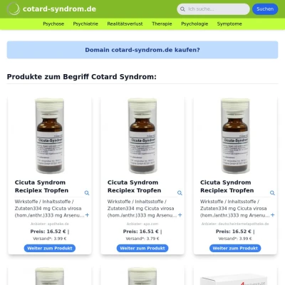 Screenshot cotard-syndrom.de