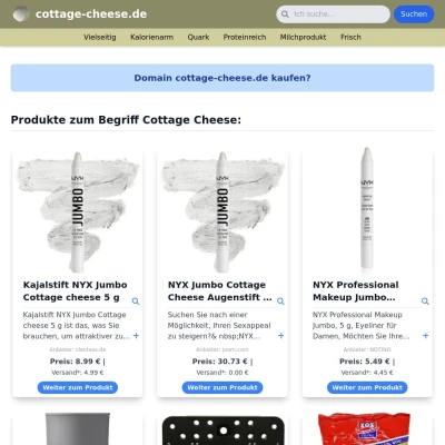 Screenshot cottage-cheese.de