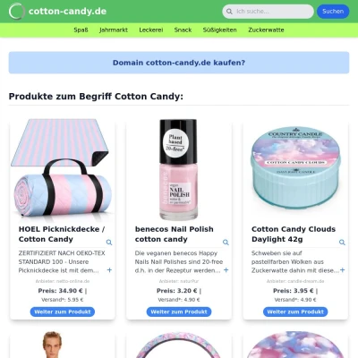 Screenshot cotton-candy.de