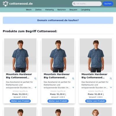 Screenshot cottonwood.de