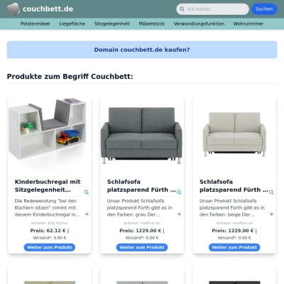 Screenshot couchbett.de