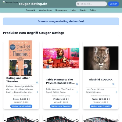 Screenshot cougar-dating.de