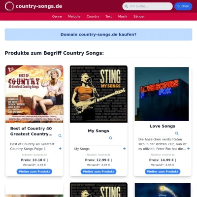 Screenshot country-songs.de