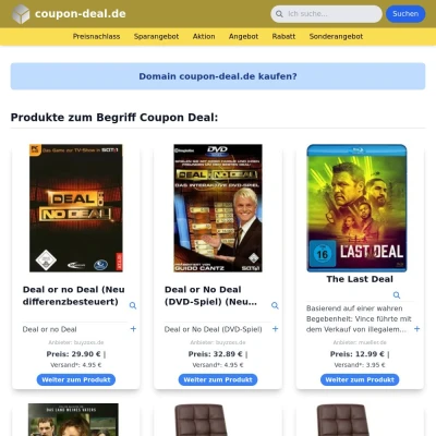 Screenshot coupon-deal.de