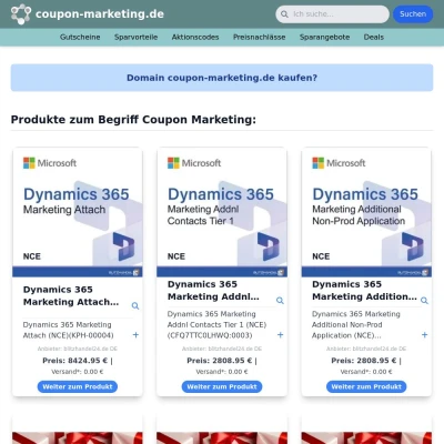 Screenshot coupon-marketing.de