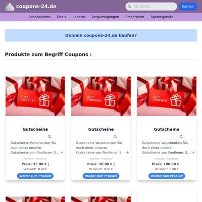 Screenshot coupons-24.de