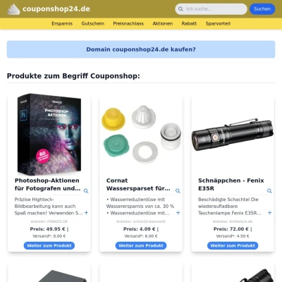 Screenshot couponshop24.de